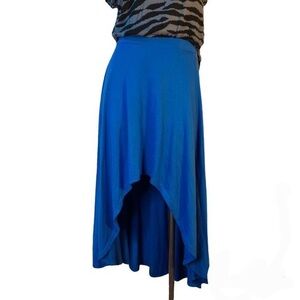Woman's High-Low Blue Skirt